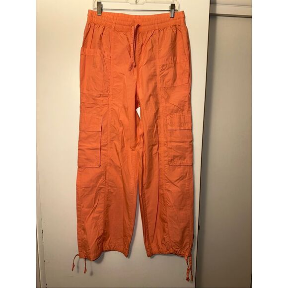 Aerie Medium Utility Cargo Pants High Rise Womens Solid Coral Peach Color NWT - Picture 1 of 9
